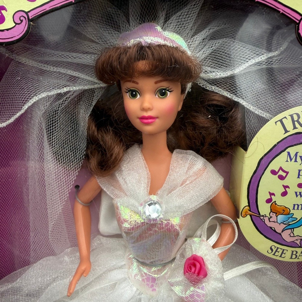 Disney Beauty and the Beast Musical Belle Wedding Doll 1998 Mattel 10909 Box Dmg - Picture 6 of 12
